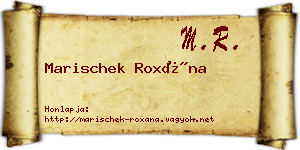 Marischek Roxána névjegykártya